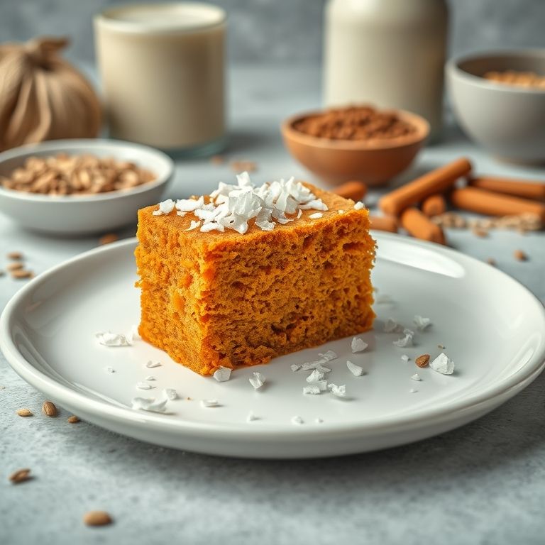 Bolo de batata doce vegano.
