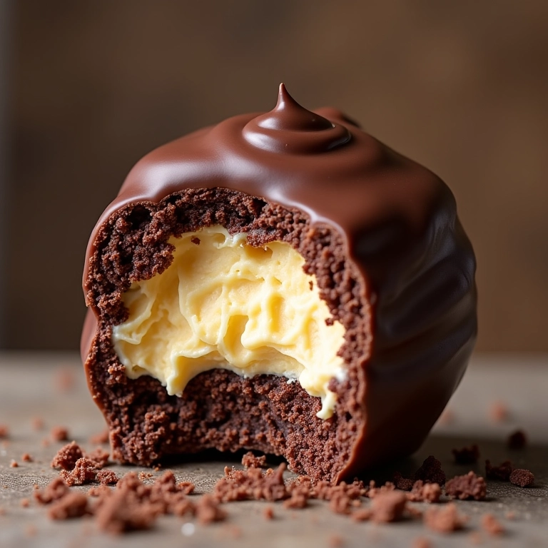 Bomba de chocolate cremosa e irresistível.