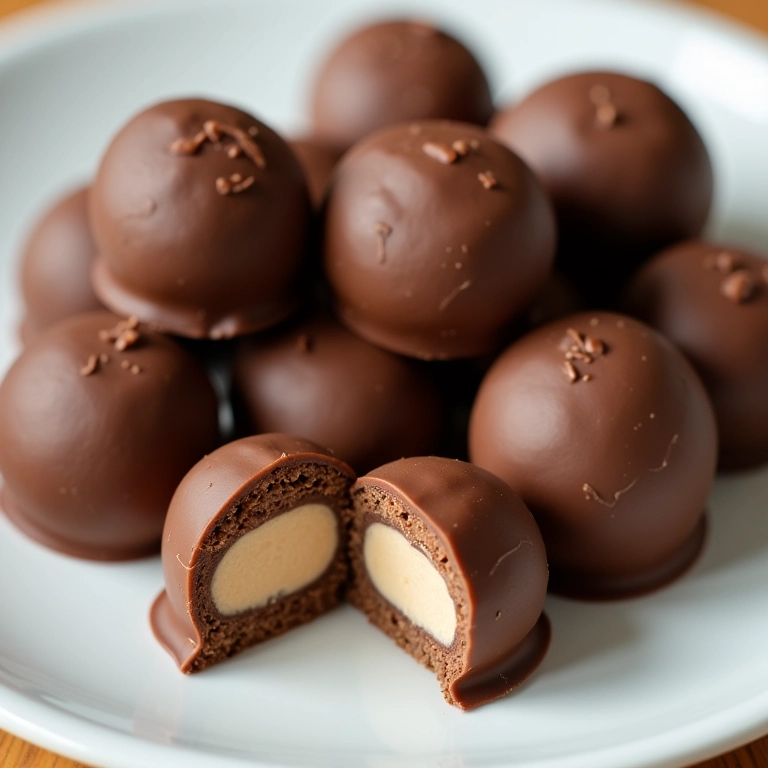 Bombons de café recheados com creme.