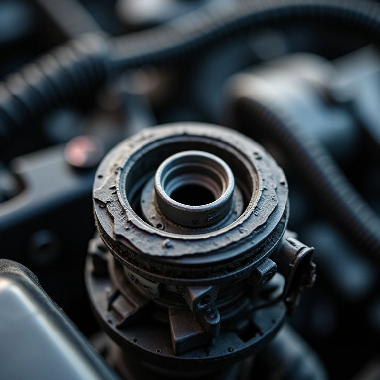 Borboleta do carburador parcialmente aberta, controlando a aceleração.