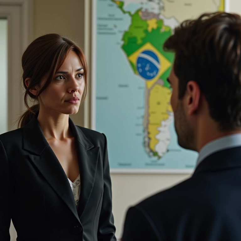 Brasileira buscando ajuda emergencial na embaixada.