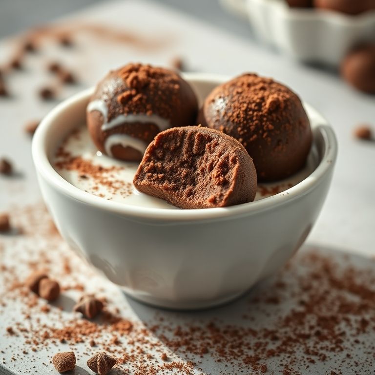 Brigadeiro de colher vegano, feito com leite vegetal e chocolate vegano.