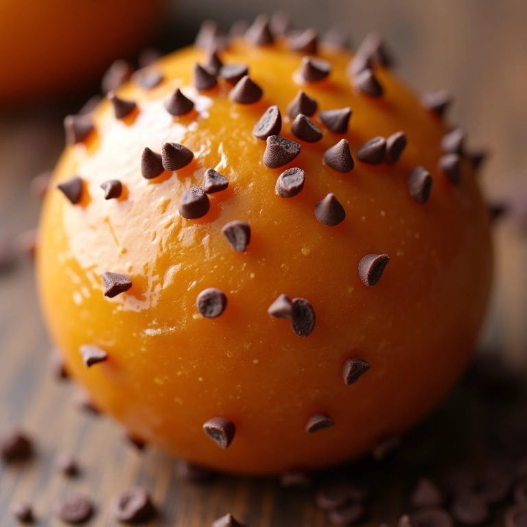 Brigadeiro tradicional perfeito, com granulado brilhante.