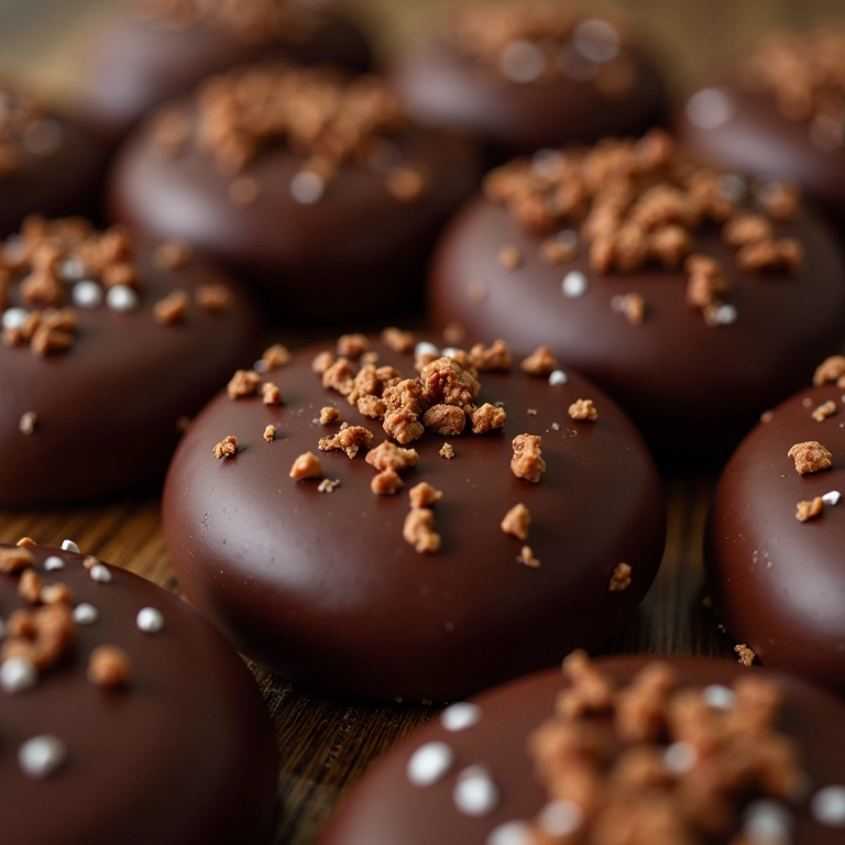 Brigadeiros decorados em uma travessa.