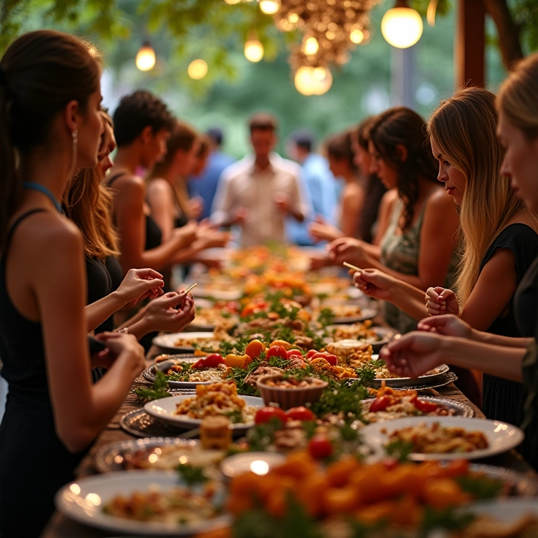 Buffet de comida para evento e pequenas recepções.