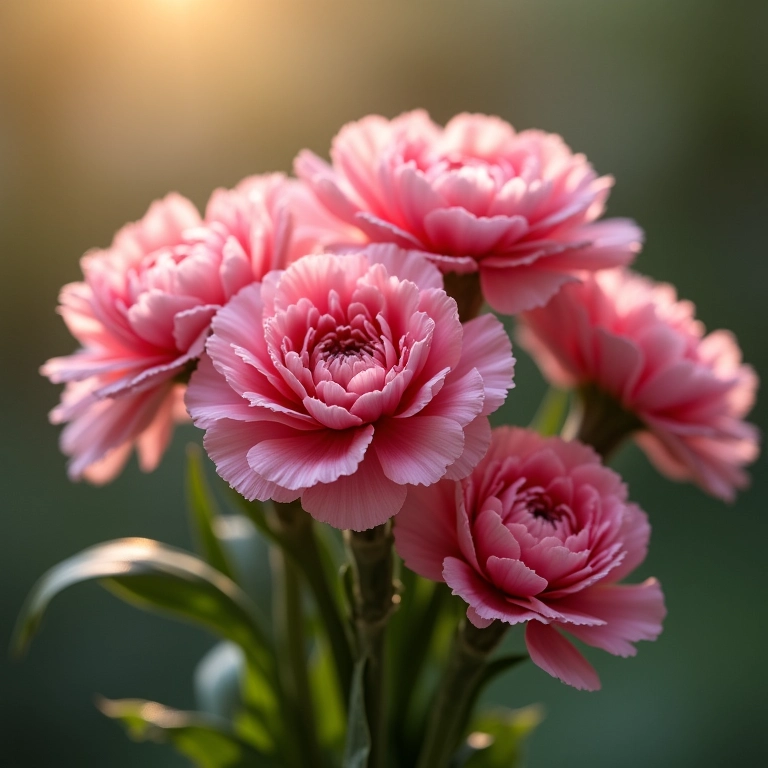 Buquê de cravos para funeral, simbolizando amor e devoção.