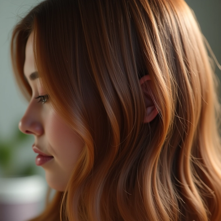 Cabelo brilhante e hidratado após hidratação profunda com Botox Capilar.