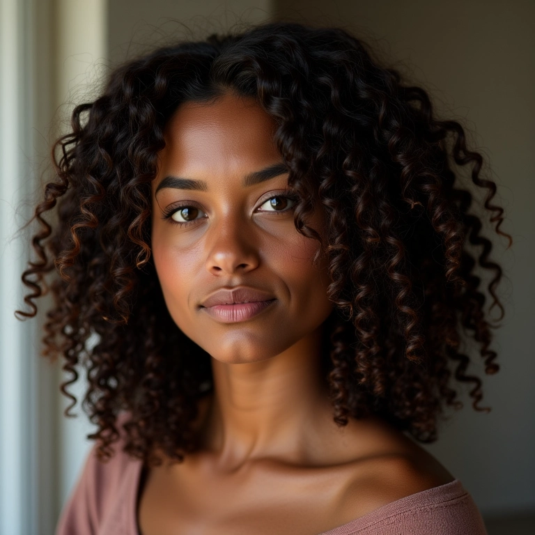 Cabelo cacheado e crespo com corte long bob cheio de estilo.