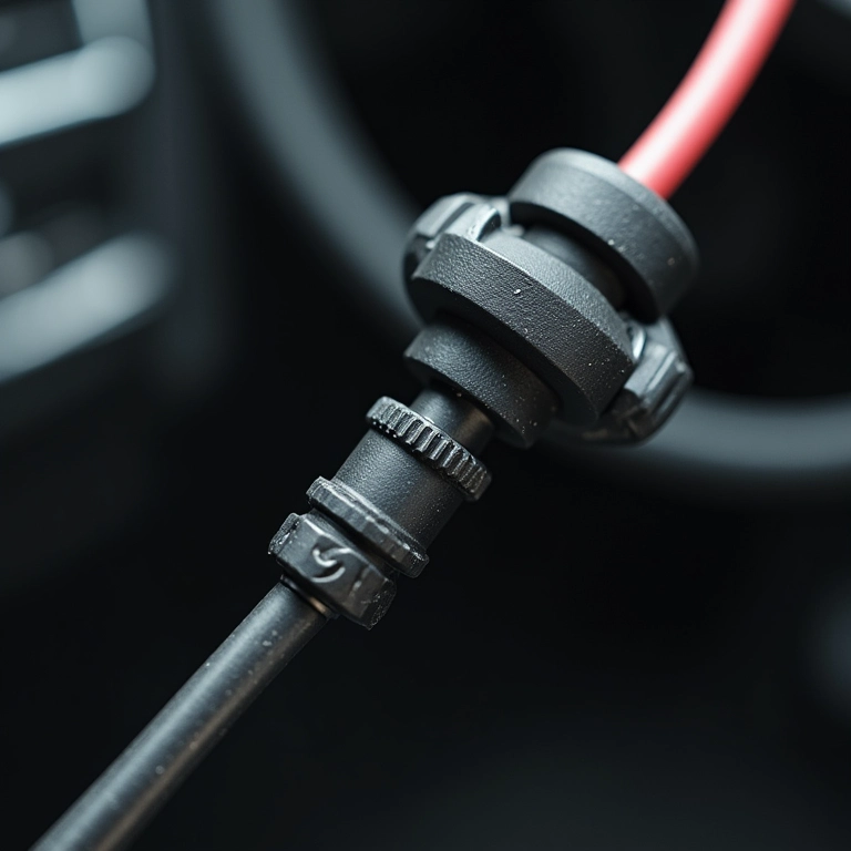 Cabo do freio de mão ajustado corretamente.