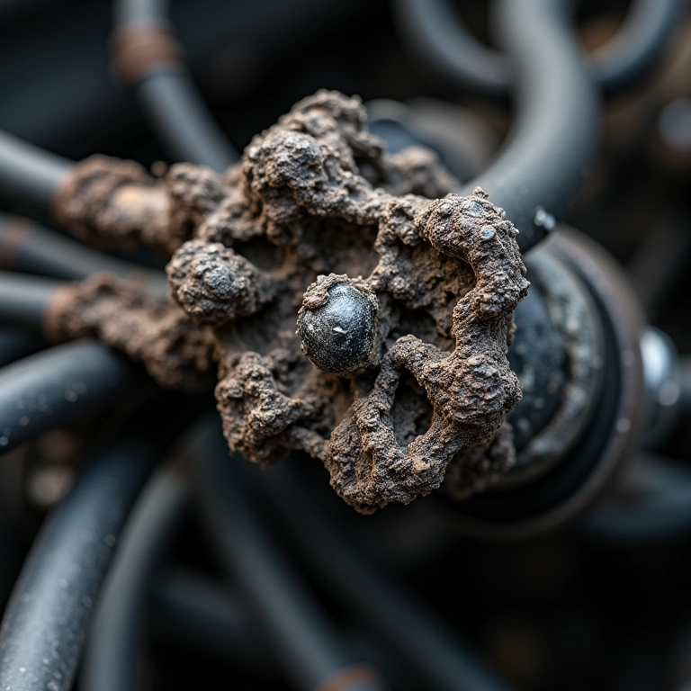 Cabos de transmissão danificados causando problemas na troca de marchas.