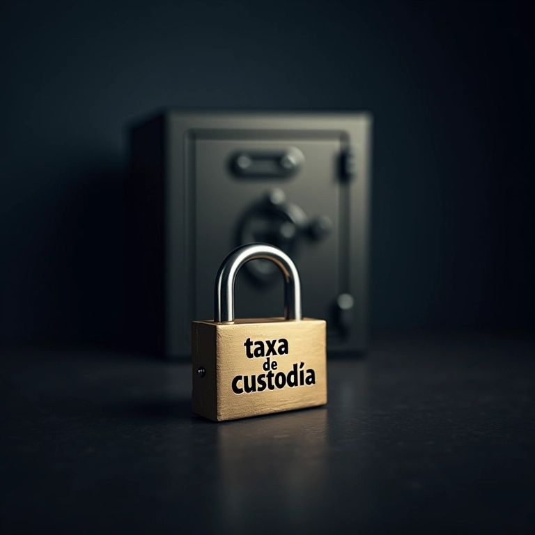 Cadeado simbolizando a taxa de custódia de investimentos.