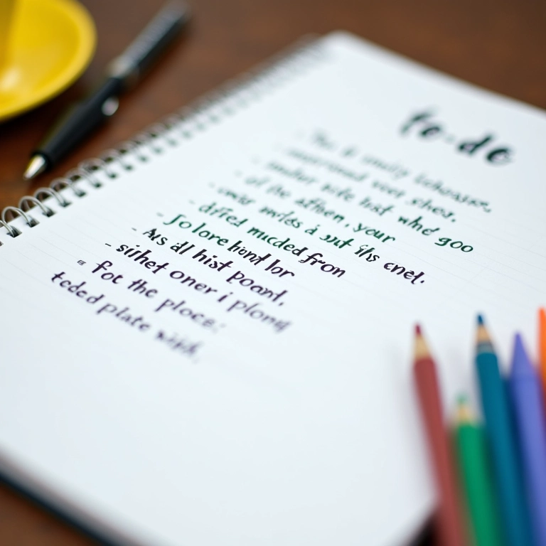 Caderno com lista de tarefas.