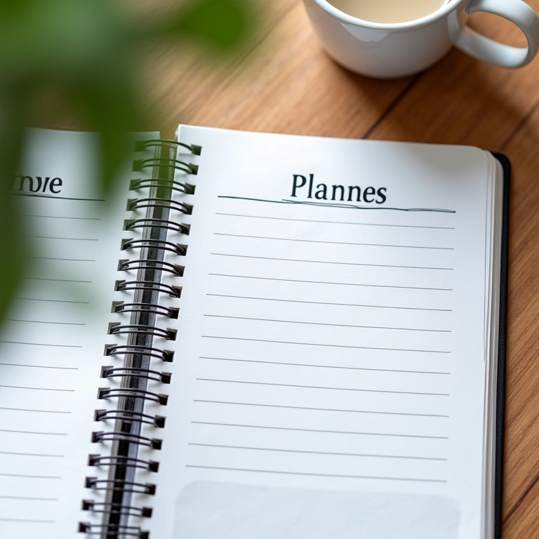 Caderno com planejamento de prompts, enfatizando a importância do planejamento detalhado para melhores resultados.