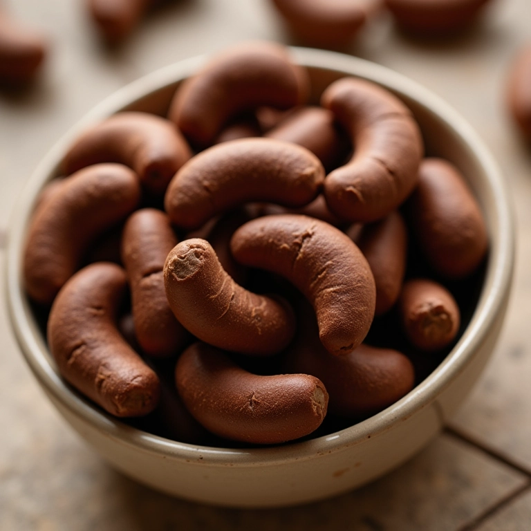 Cajuzinhos em uma tigela pequena.