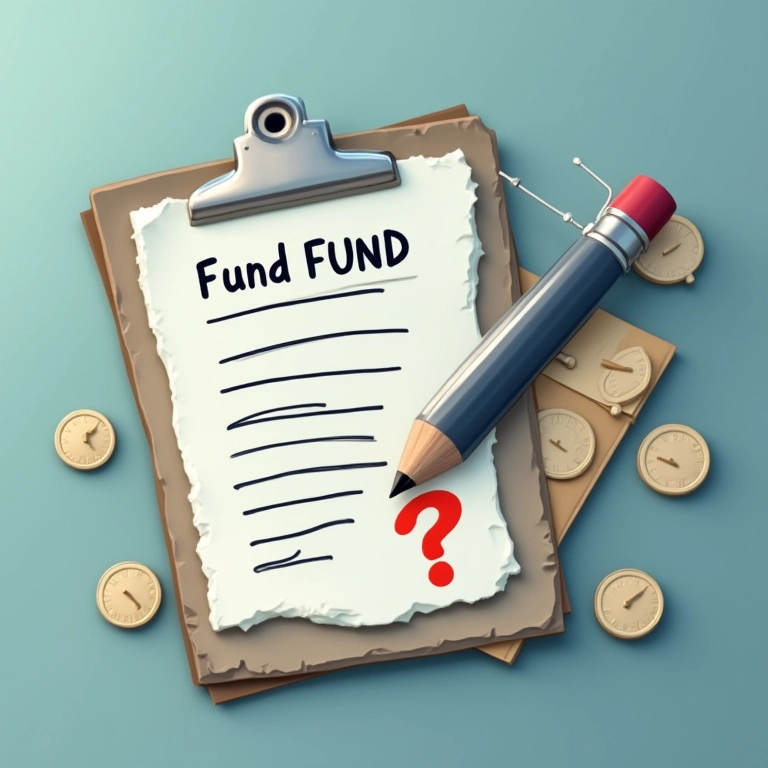 Calculadora e extrato de fundo com ponto de interrogação.