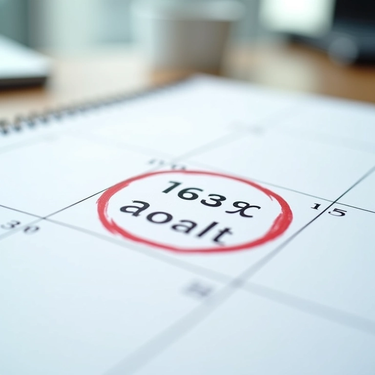 Calendário com um prazo circulado em vermelho, simbolizando um atraso no pagamento.
