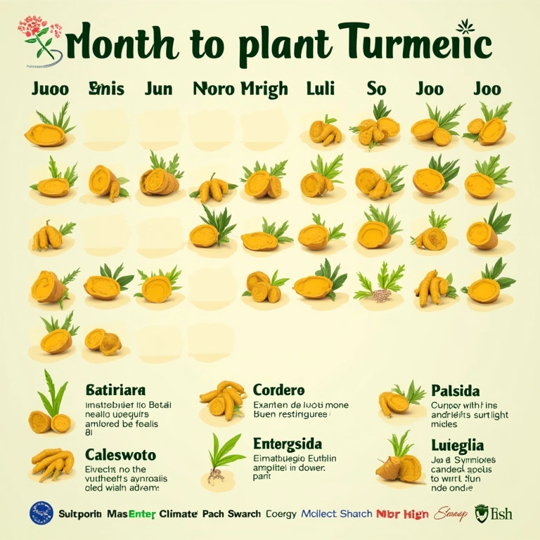 Calendário indicando a melhor época para plantar açafrão.