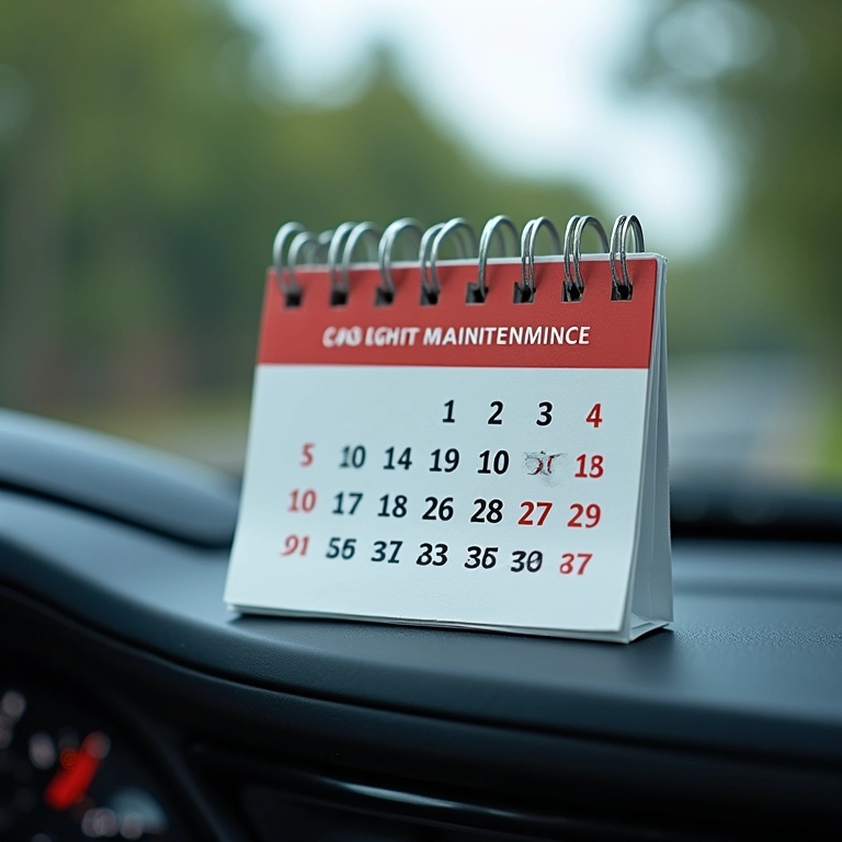 Calendário marcando datas para manutenção dos faróis.