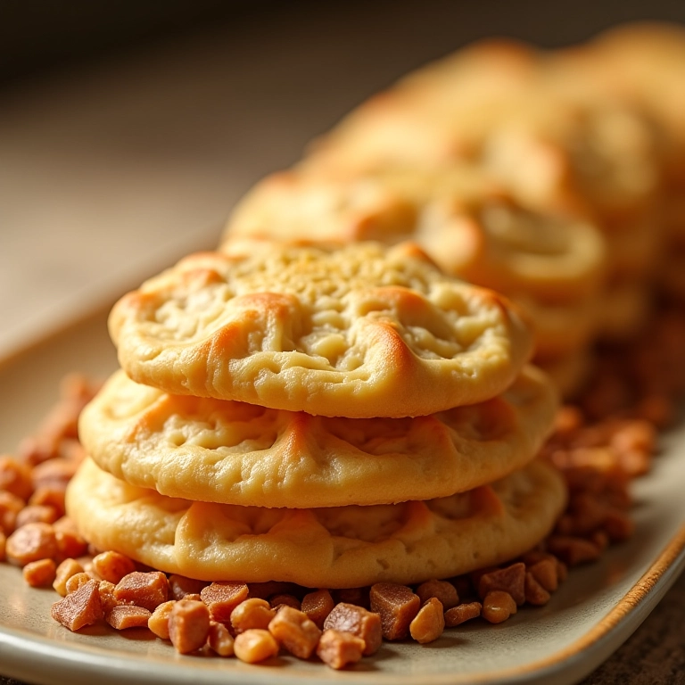 Camadas crocantes de biscoito no pavê de abacaxi.