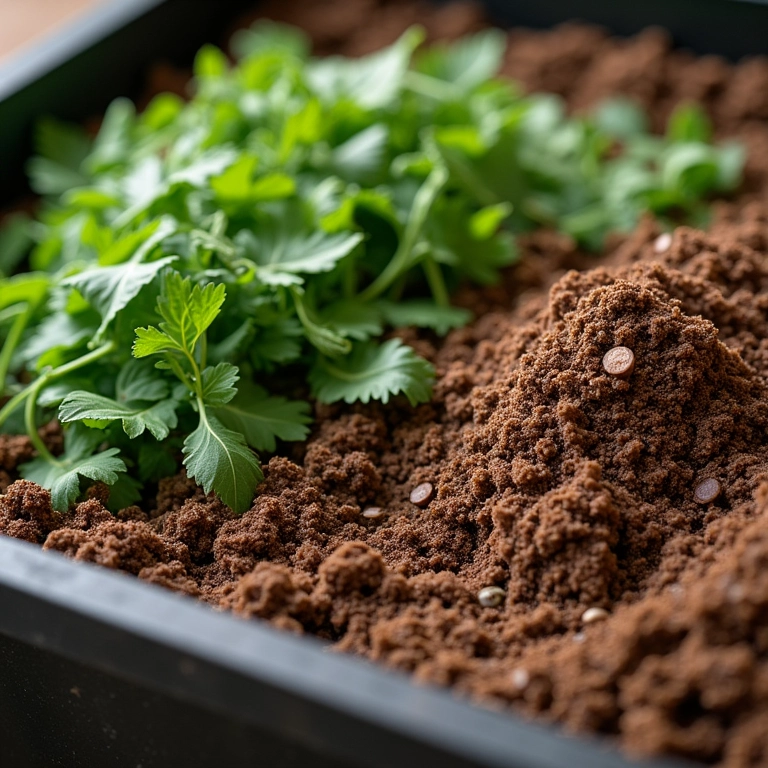 Camadas iniciais em caixa de vermicompostagem.