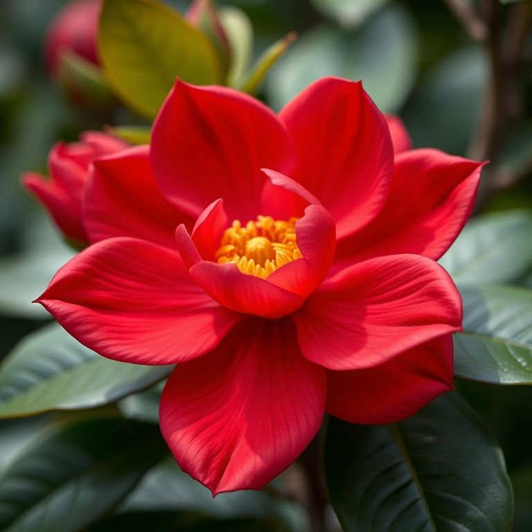 Camélia Vermelha de Middlemist.