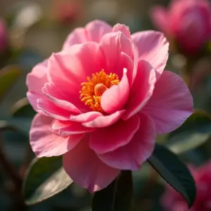 A Elegância Atemporal Das Camélias Camélias em plena floração exibindo beleza atemporal.