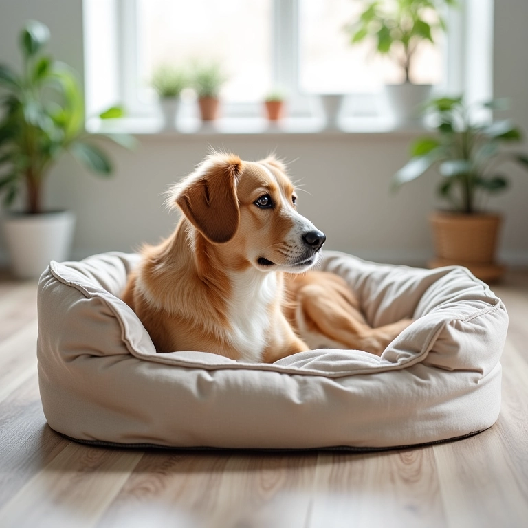 Caminha de pet feita com materiais duráveis e laváveis.