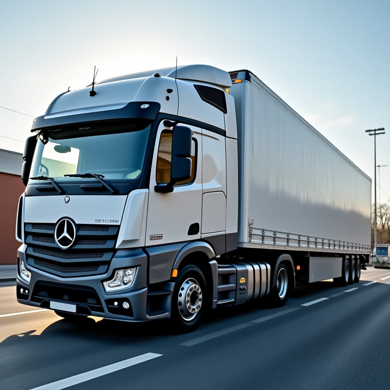 Caminhão refrigerado transportando alimentos mantendo a temperatura adequada.