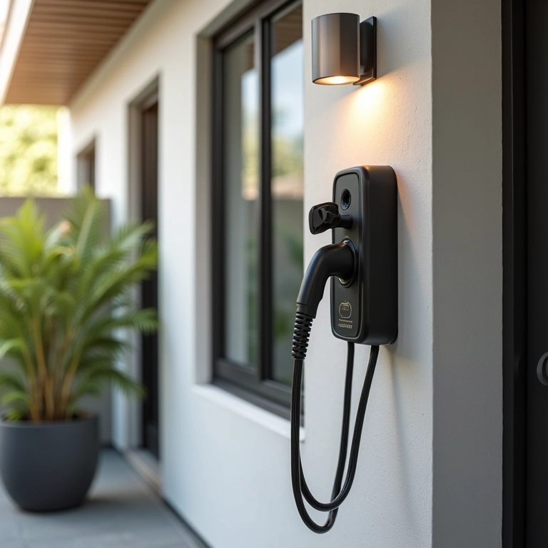 Carregador WEG para carro elétrico em casa.