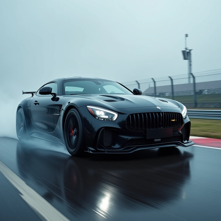 Carro com freios de cerâmica em condições extremas.