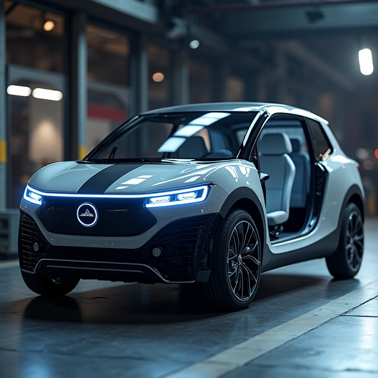 Carro compacto 2025 com recursos de segurança avançados.