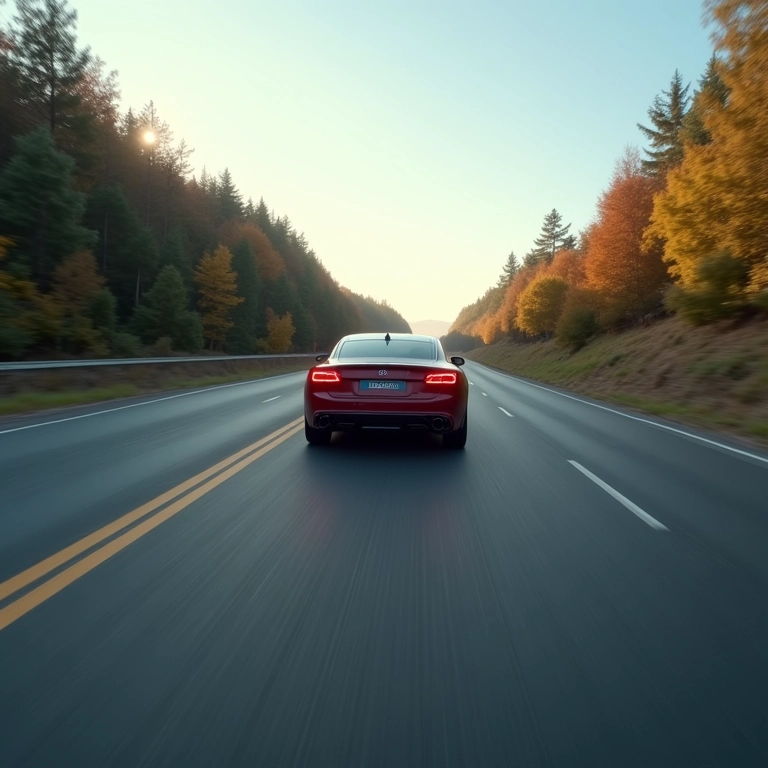 Carro puxando para um lado na estrada.