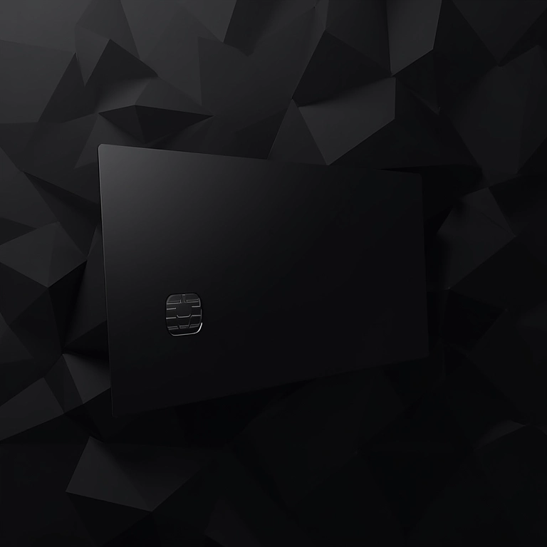 Cartão Inter Mastercard Black com fundo geométrico, representando tecnologia e inovação bancária.