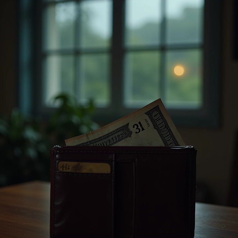 Carteira aberta com poucas notas, representando a falta de reserva de emergência.