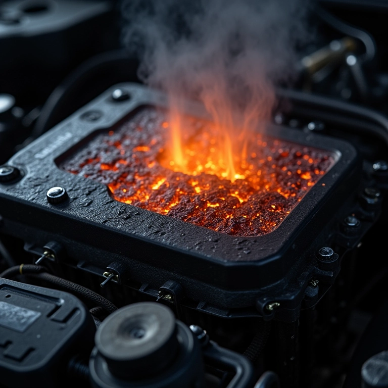 Cárter auxiliando no resfriamento do óleo do motor.