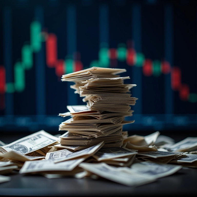 Casa de cartas caindo, simbolizando alavancagem excessiva.