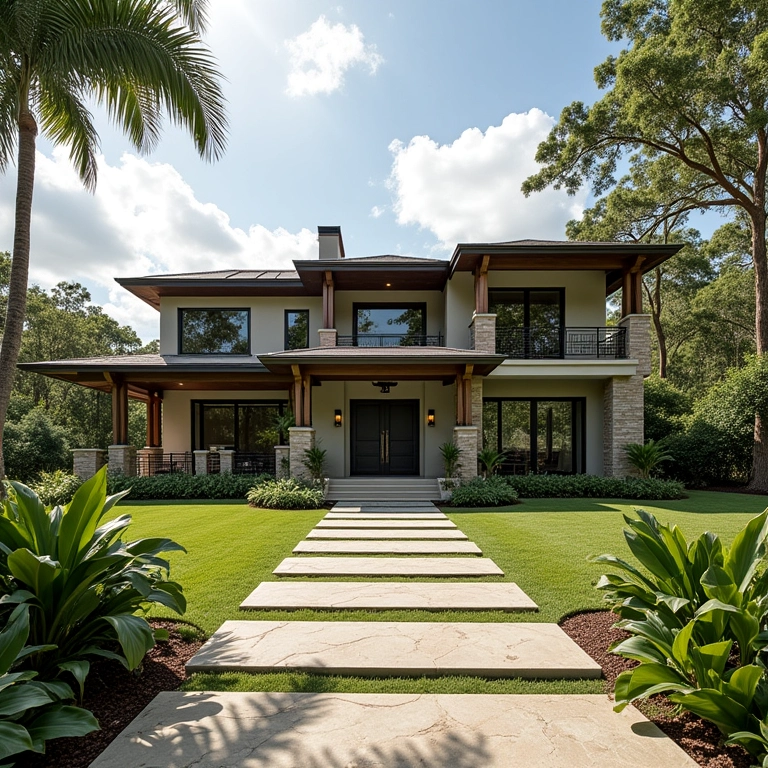 Casa finalizada com design brasileiro e valorização.