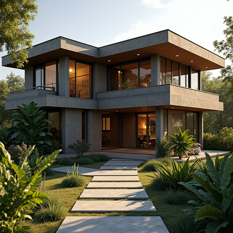 Casa moderna com placa 'VENDIDO' após leilão judicial.