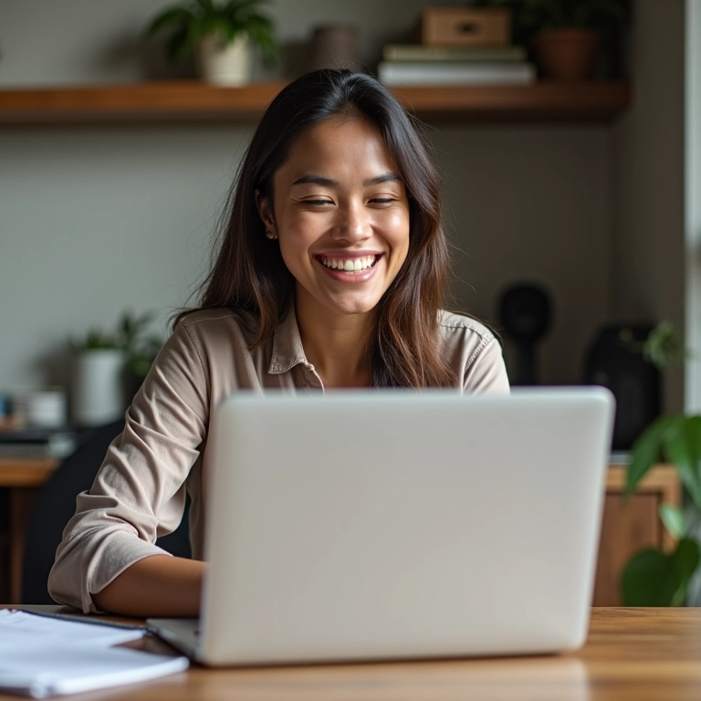 Catador de material reciclável gerenciando suas finanças MEI em casa.