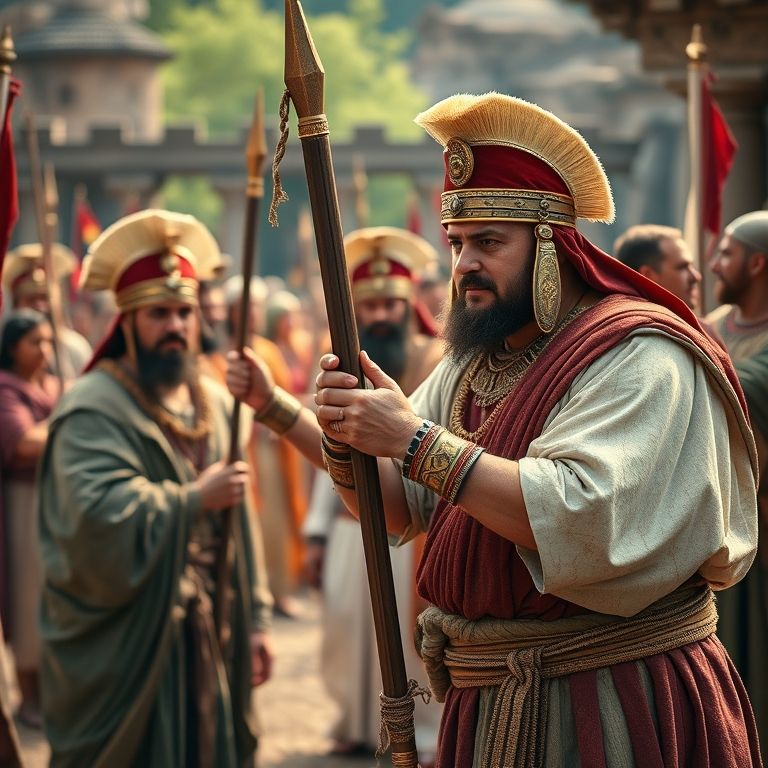 Celebração da fundação de Roma com rituais e vestimentas tradicionais.