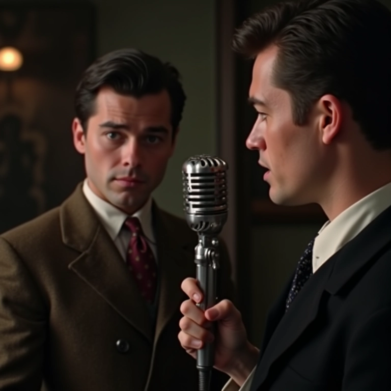 Cena de filme antigo com personagens comunicando-se em código Morse.