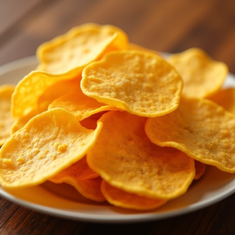 Chips crocantes de inhame da costa.