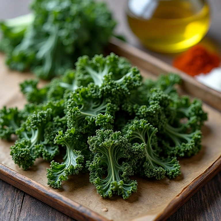 Chips de couve crocante no forno, uma opção saudável e deliciosa.