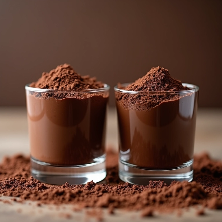 Chocolate em pó e achocolatado.