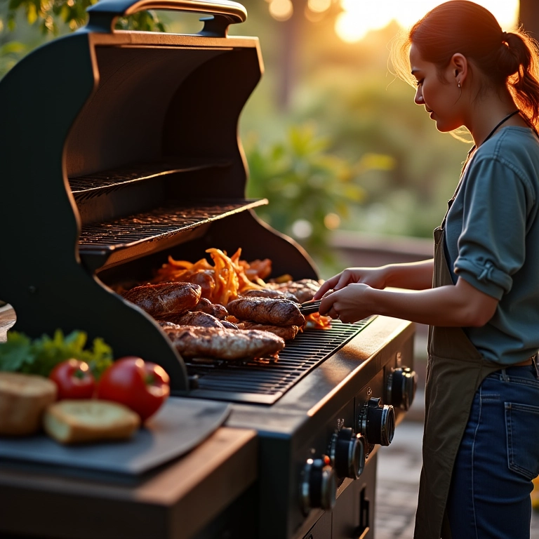 Churrasqueira pré-moldada com forno e fogão a lenha.