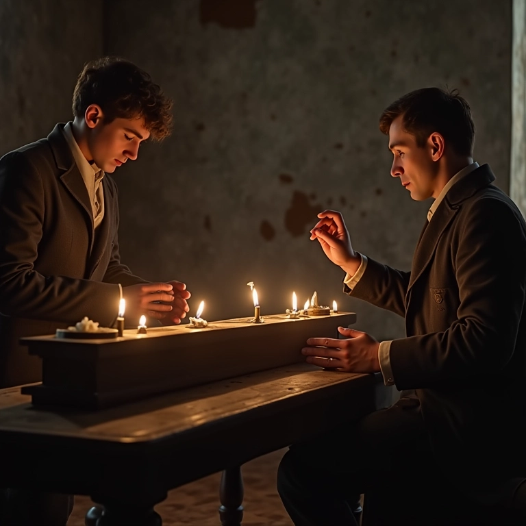 Cientistas antigos tentando medir a velocidade da luz.