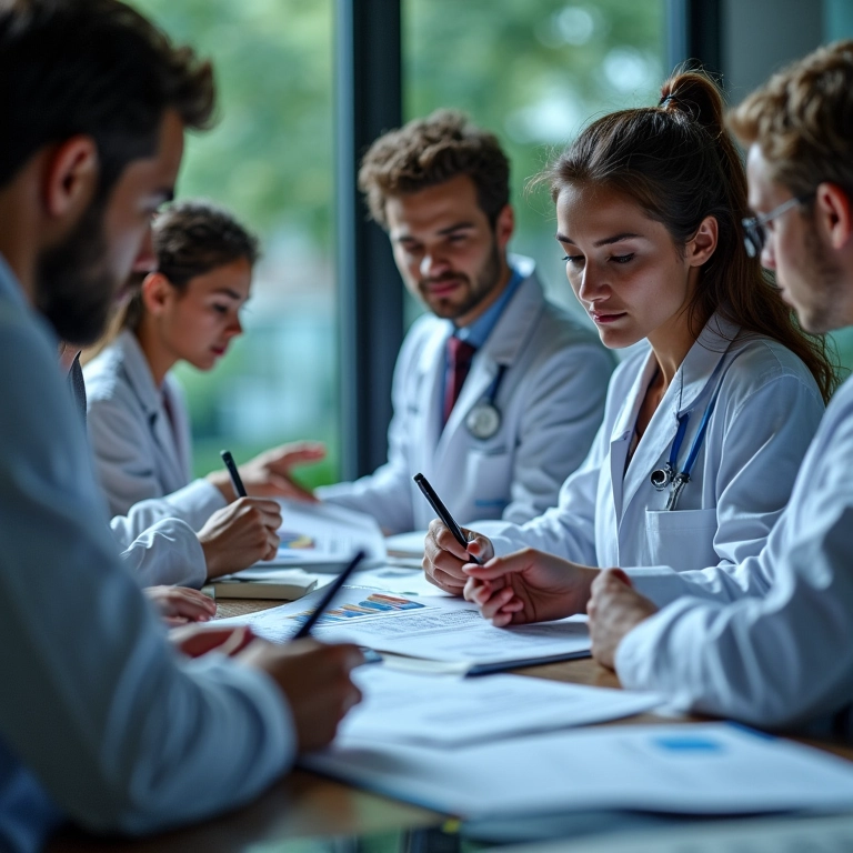 Cientistas sociais analisando dados estatísticos sobre questões sociais.