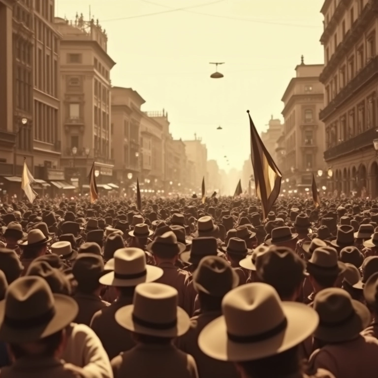 Clima de festa e celebração em Montevidéu durante a Copa.