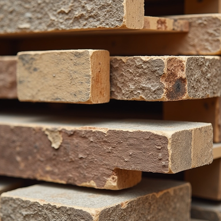 Close up de diferentes tipos de madeira de pallet texturizada.