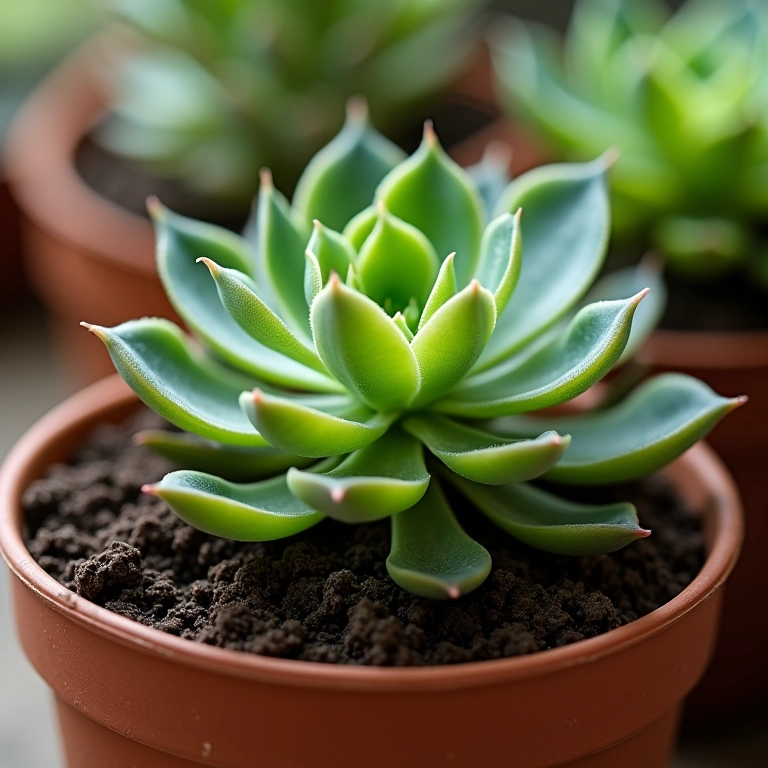 Close-up de substrato bem drenado para suculentas pronto para o plantio.